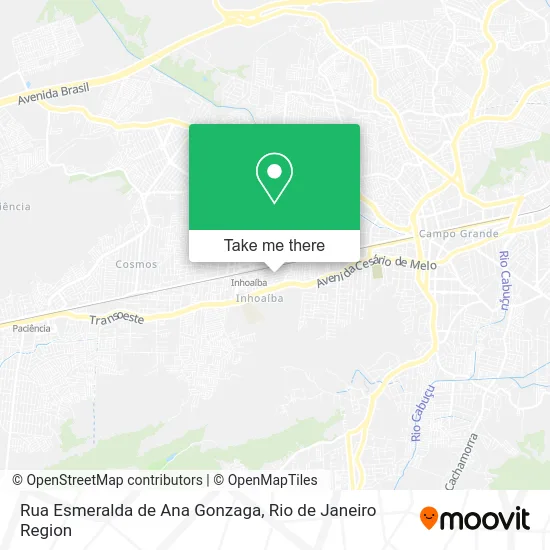 Rua Esmeralda de Ana Gonzaga map