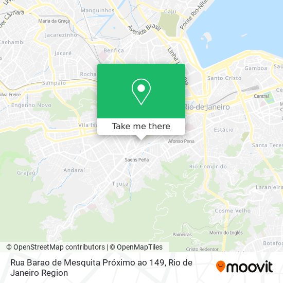 Mapa Rua Barao de Mesquita Próximo ao 149