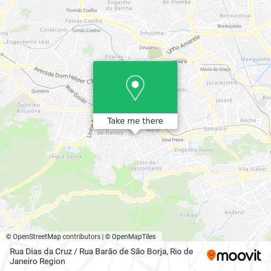 Mapa Rua Dias da Cruz / Rua Barão de São Borja