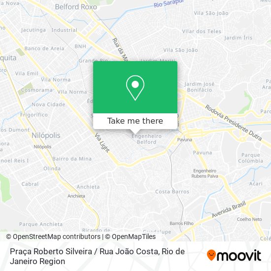 Mapa Praça Roberto Silveira / Rua João Costa