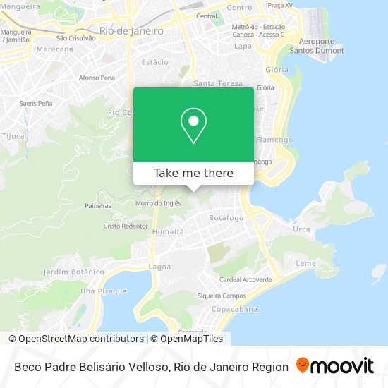 Beco Padre Belisário Velloso map