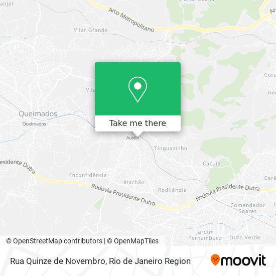 Mapa Rua Quinze de Novembro