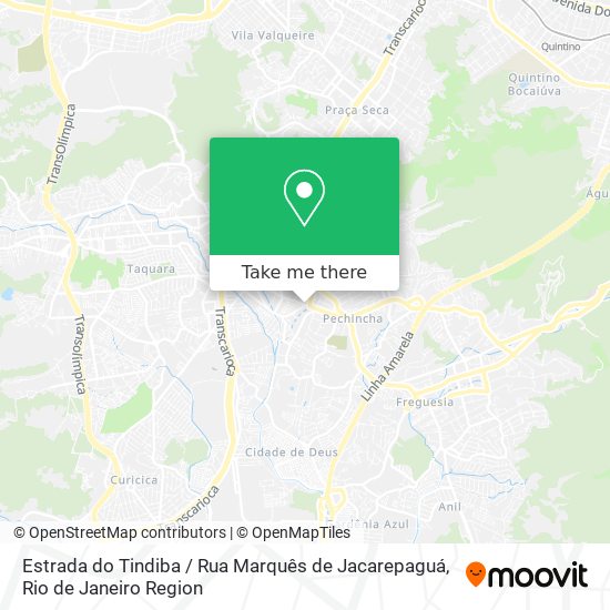 Estrada do Tindiba / Rua Marquês de Jacarepaguá map