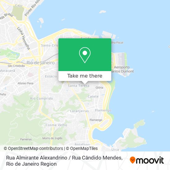 Mapa Rua Almirante Alexandrino / Rua Cândido Mendes