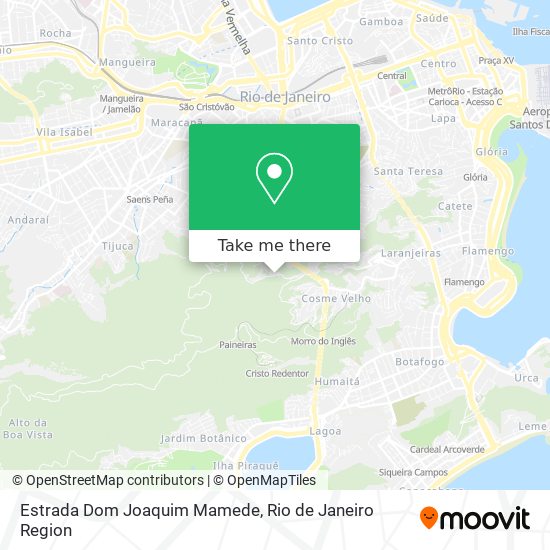 Mapa Estrada Dom Joaquim Mamede