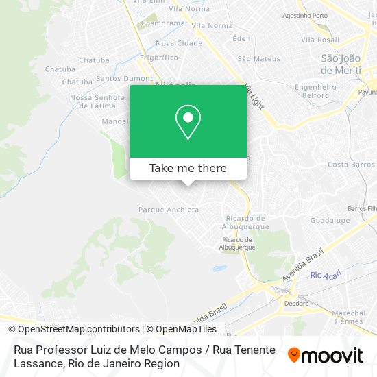 Mapa Rua Professor Luiz de Melo Campos / Rua Tenente Lassance