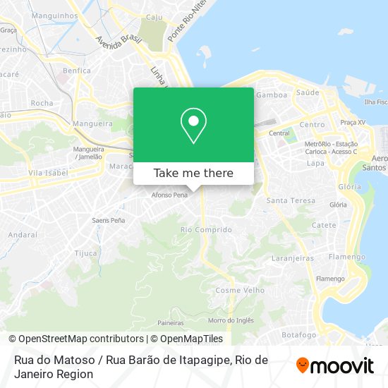 Mapa Rua do Matoso / Rua Barão de Itapagipe