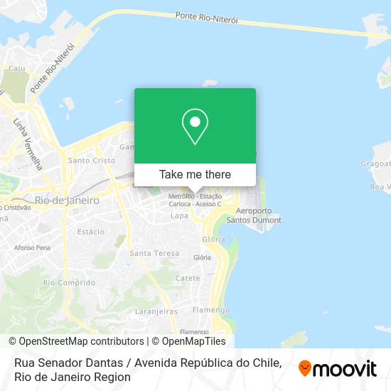 Rua Senador Dantas / Avenida República do Chile map