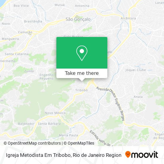 Mapa Igreja Metodista Em Tribobo