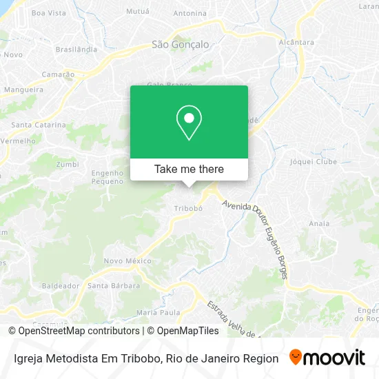 Igreja Metodista Em Tribobo map