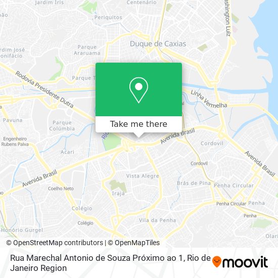 Mapa Rua Marechal Antonio de Souza Próximo ao 1