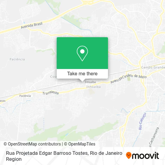 Rua Projetada Edgar Barroso Tostes map