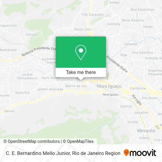 C. E. Bernardino Mello Junior map