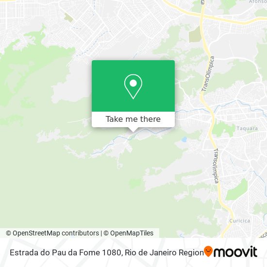 Estrada do Pau da Fome 1080 map