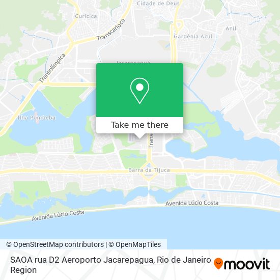 SAOA rua D2 Aeroporto Jacarepagua map