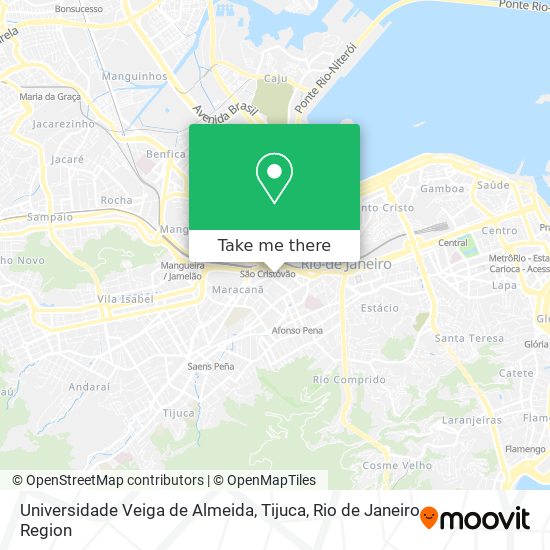 Universidade Veiga de Almeida, Tijuca map