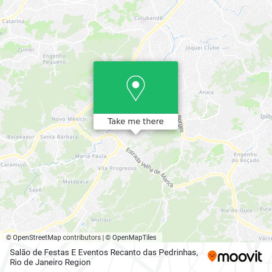Salão de Festas E Eventos Recanto das Pedrinhas map
