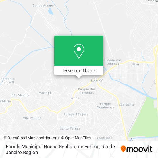 Mapa Escola Municipal Nossa Senhora de Fátima