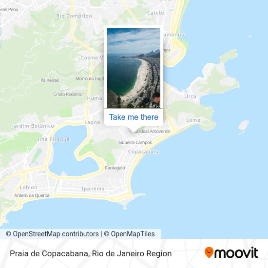 Praia de Copacabana map