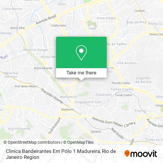 Clinica Bandeirantes Em Pólo 1 Madureira map