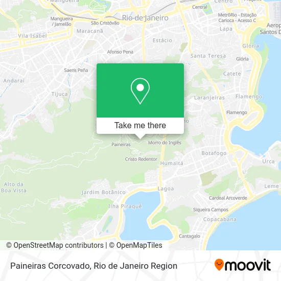 Paineiras Corcovado map