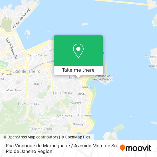 Mapa Rua Visconde de Maranguape / Avenida Mem de Sá