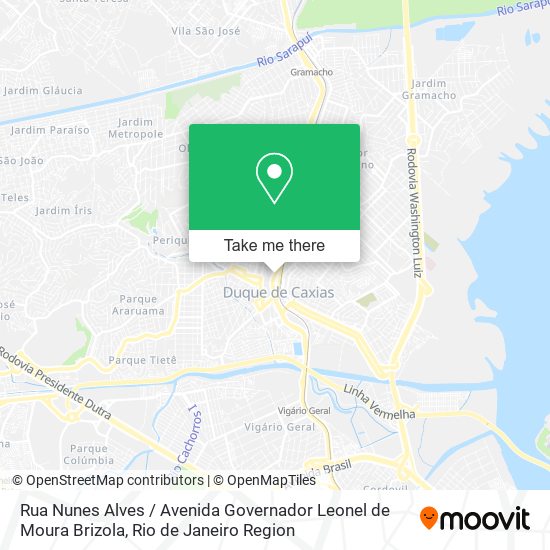 Rua Nunes Alves / Avenida Governador Leonel de Moura Brizola map