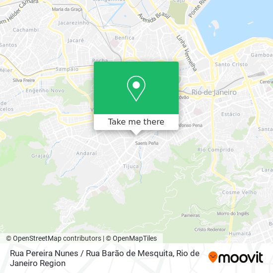 Mapa Rua Pereira Nunes / Rua Barão de Mesquita