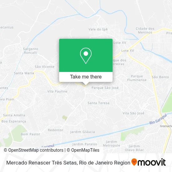 Mercado Renascer Três Setas map