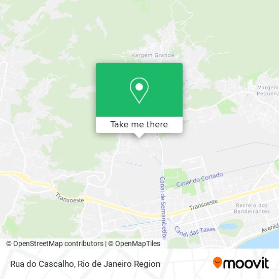 Mapa Rua do Cascalho