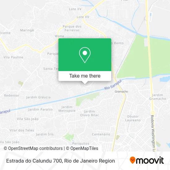 Estrada do Calundu 700 map