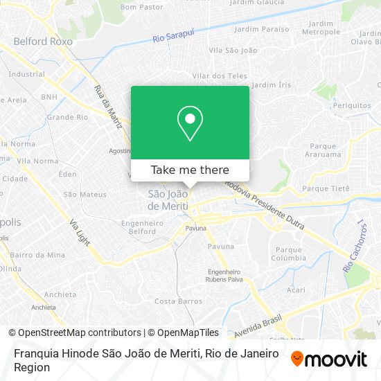 Franquia Hinode São João de Meriti map