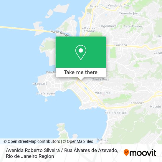 Mapa Avenida Roberto Silveira / Rua Álvares de Azevedo