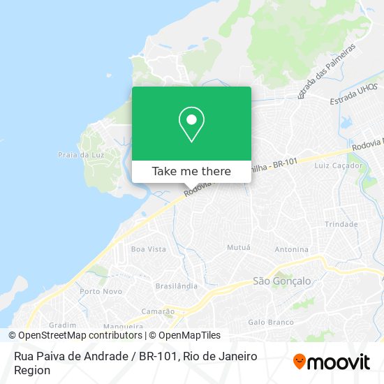 Mapa Rua Paiva de Andrade / BR-101