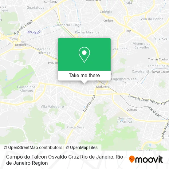 Campo do Falcon Osvaldo Cruz Rio de Janeiro map