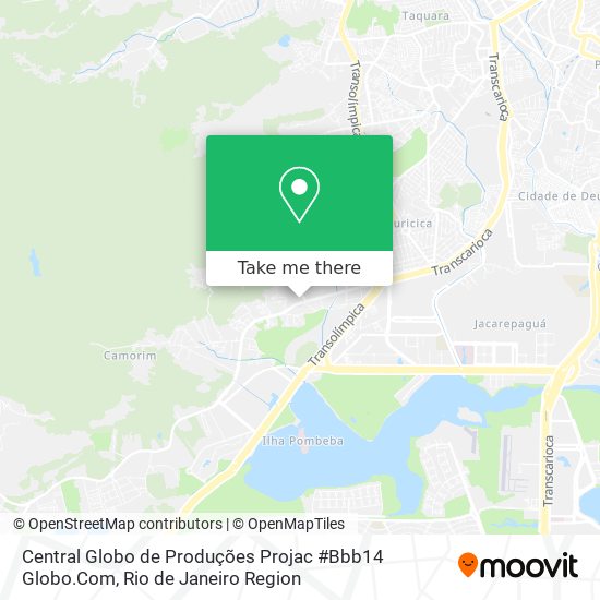 Central Globo de Produções Projac #Bbb14 Globo.Com map