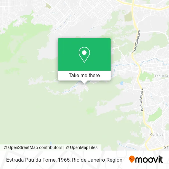 Estrada Pau da Fome, 1965 map