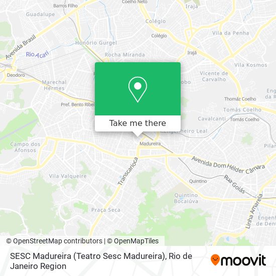 Mapa SESC Madureira (Teatro Sesc Madureira)