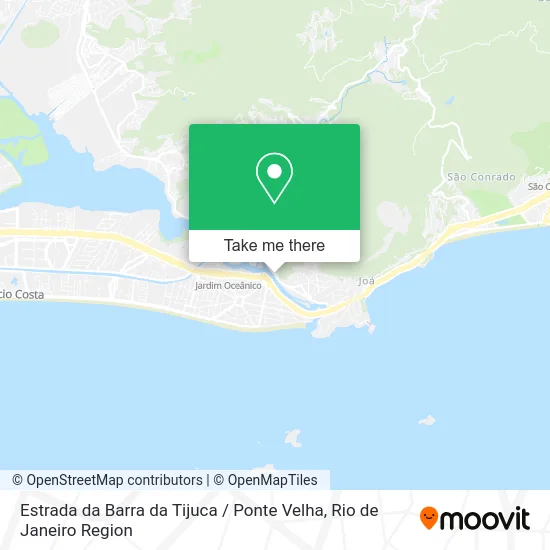 Estrada da Barra da Tijuca / Ponte Velha map