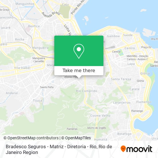 Mapa Bradesco Seguros - Matriz - Diretoria - Rio