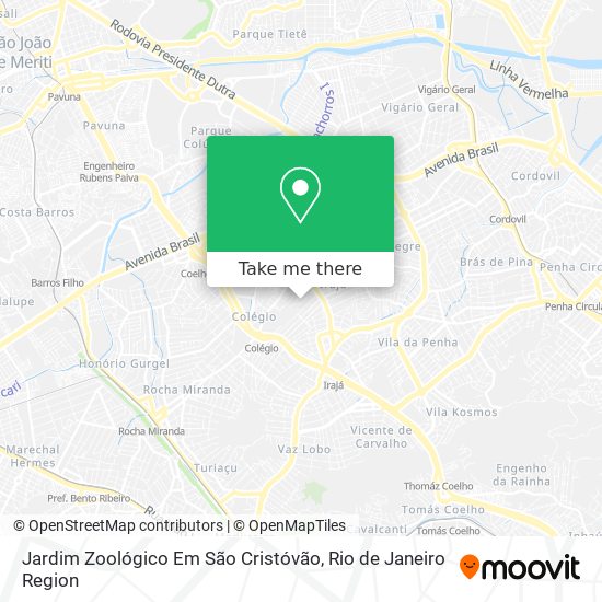 Jardim Zoológico Em São Cristóvão map