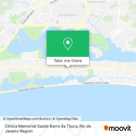 Mapa Clínica Memorial Saúde Barra da Tijuca