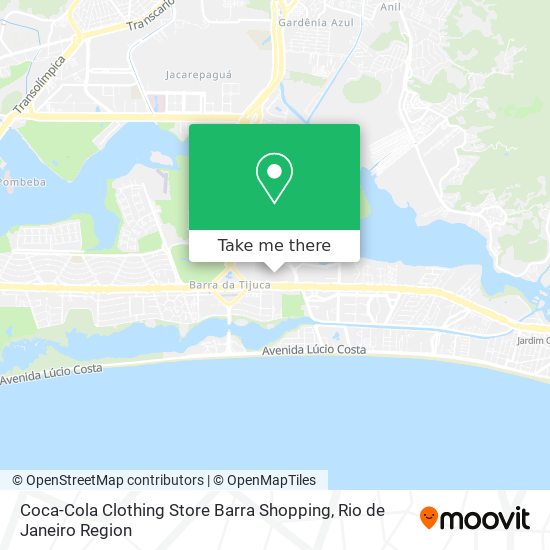 Coca-Cola Clothing Store Barra Shopping map