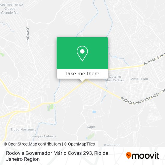 Mapa Rodovia Governador Mário Covas 293