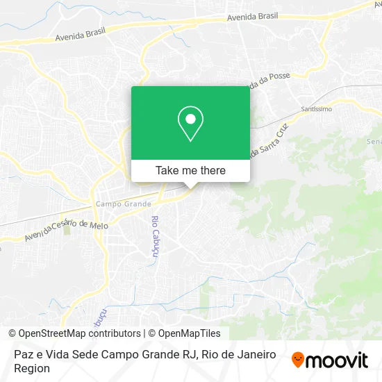 Paz e Vida Sede Campo Grande RJ map