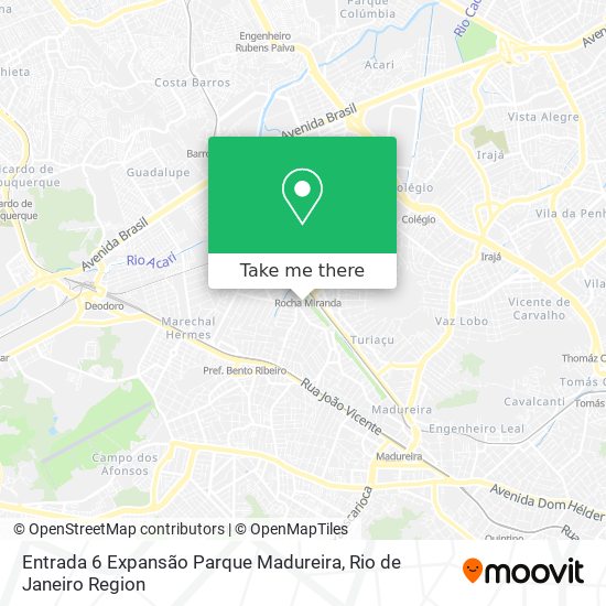 Mapa Entrada 6 Expansão Parque Madureira