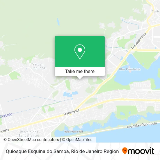 Quiosque Esquina do Samba map