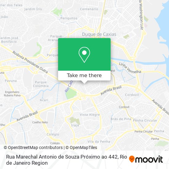 Mapa Rua Marechal Antonio de Souza Próximo ao 442