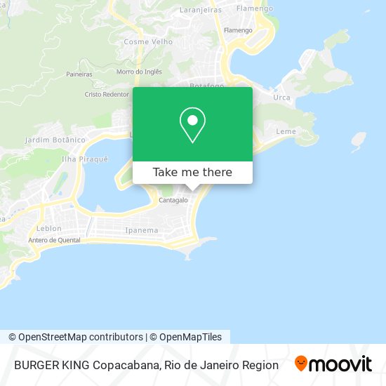 Mapa BURGER KING Copacabana