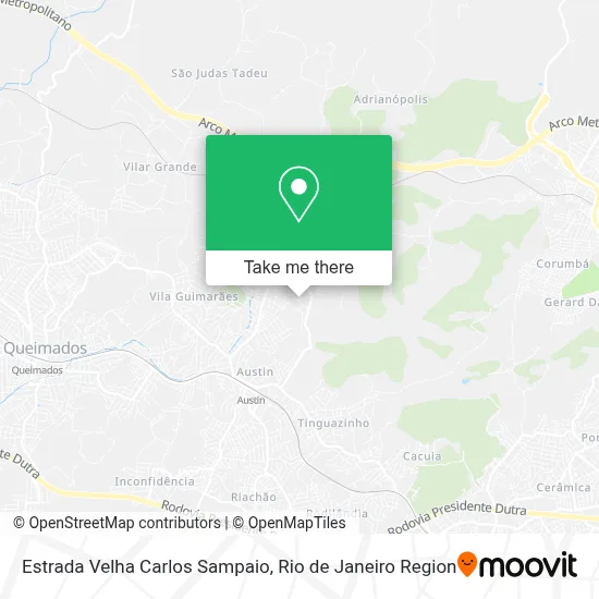 Estrada Velha Carlos Sampaio map